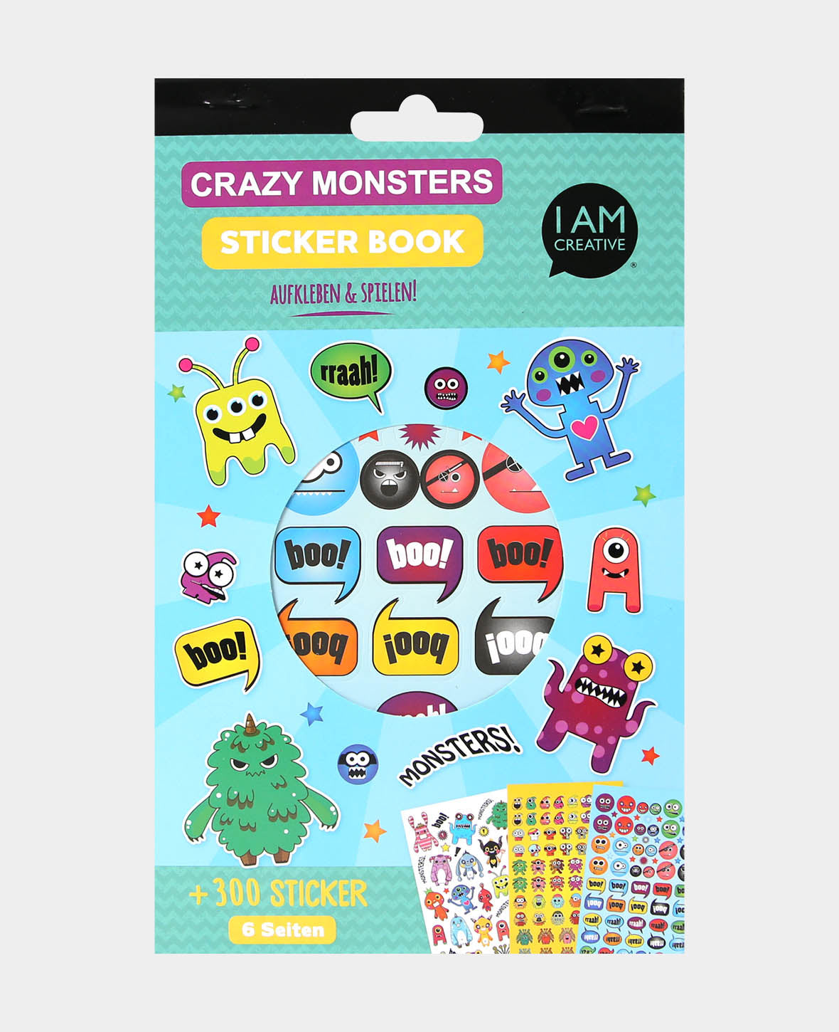Stickerbook Crazy Monster, Bunt, 15 x 24 cm