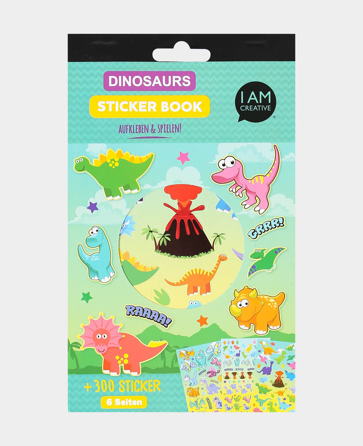 Stickerbook Dinos, Bunt, 15 x 24 cm