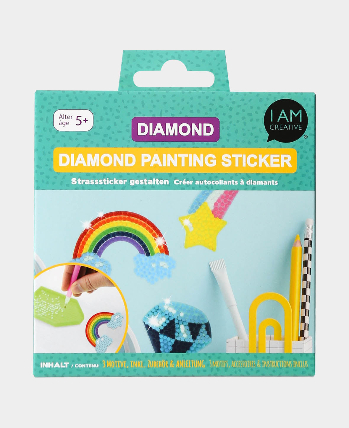 Diamond Painting autocollants diamant, accessoires et mode d'emploi inclus