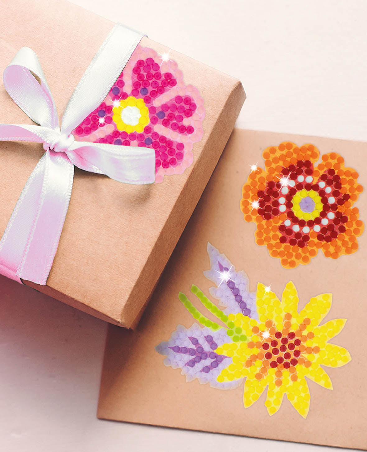 Diamond Painting Sticker Flowers, Blumen, inkl. Zubehör & Anleitung