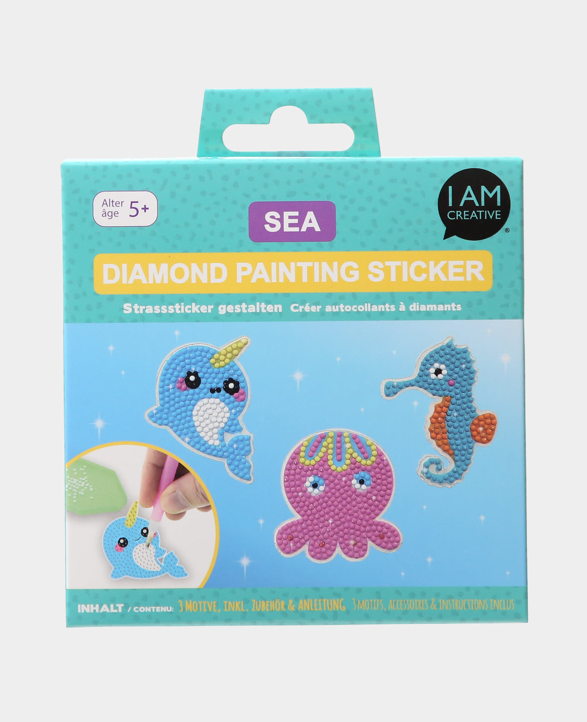 Sticker Diamond Painting Mer, avec accessoires et instructions