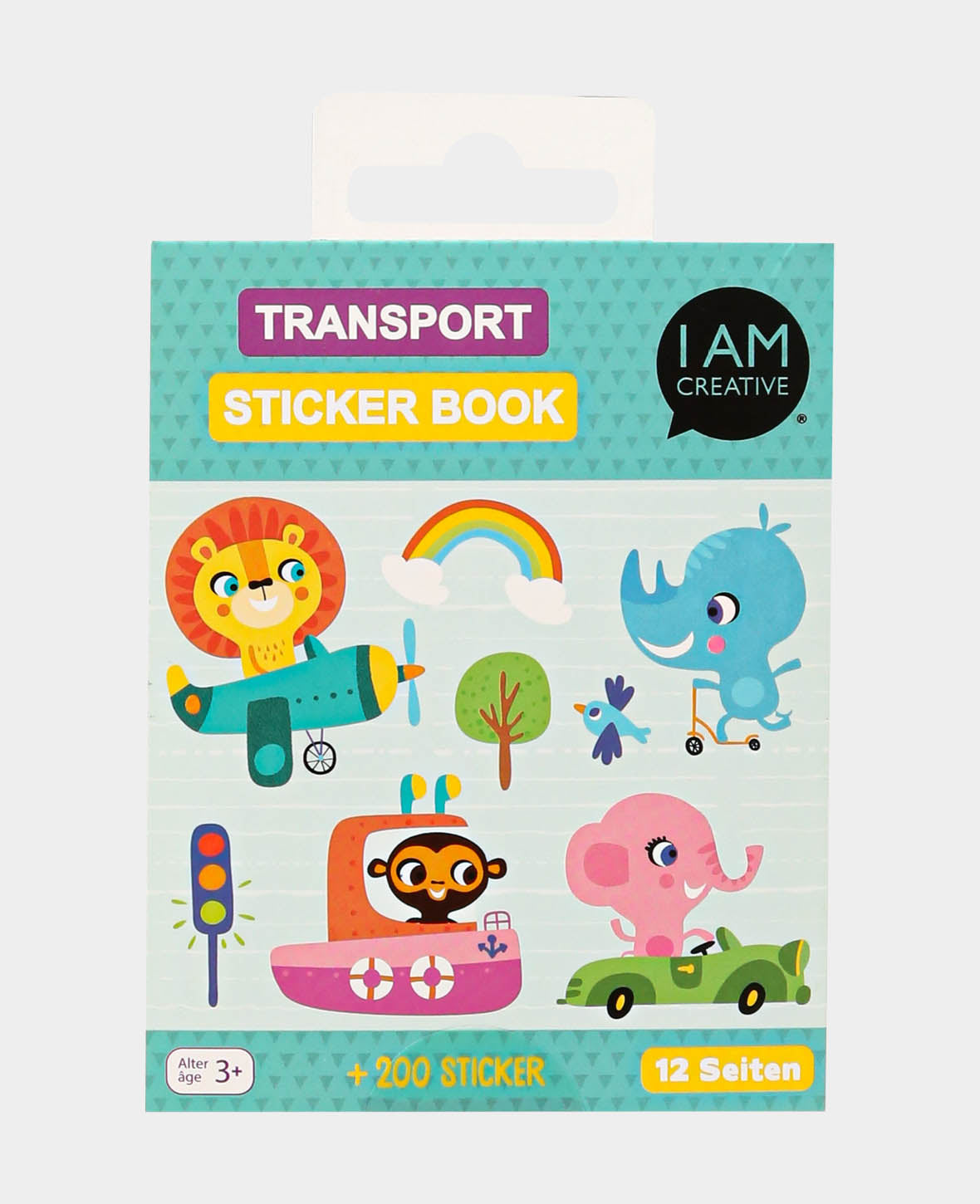Mini Stickerbook Transport, Bunt, 9 x 11.5 cm