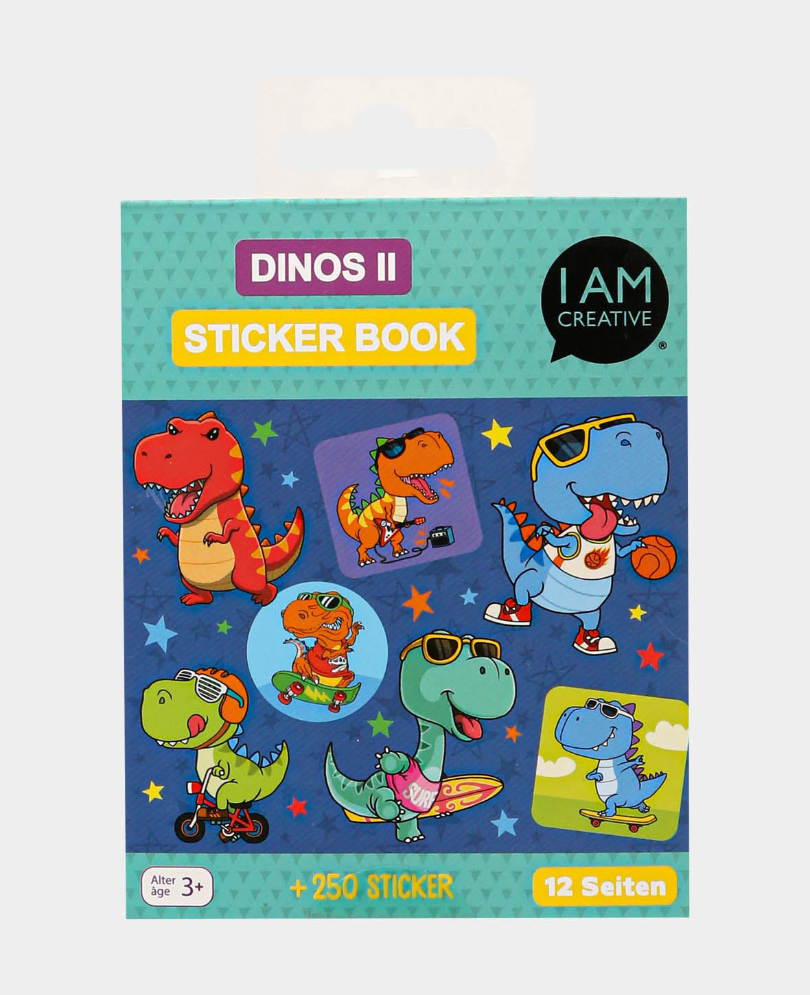Mini Stickerbook Dinos II, Bunt, 9 x 11.5 cm