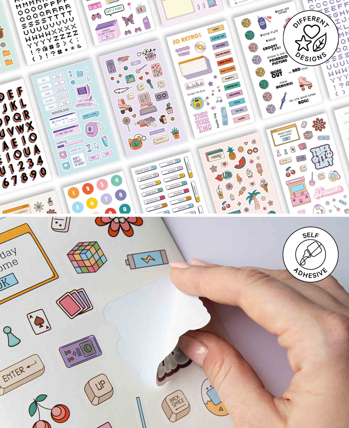 Planner Stickerbook II, Bunt, 12 x 21 cm