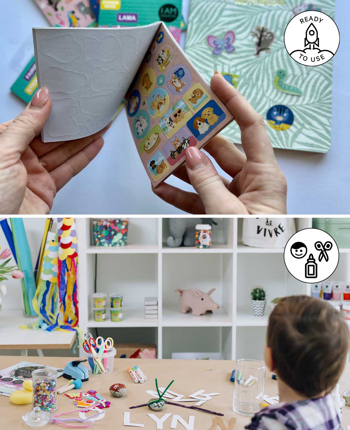 Mini Stickerbook Fairies, Bunt, 9 x 11.5 cm