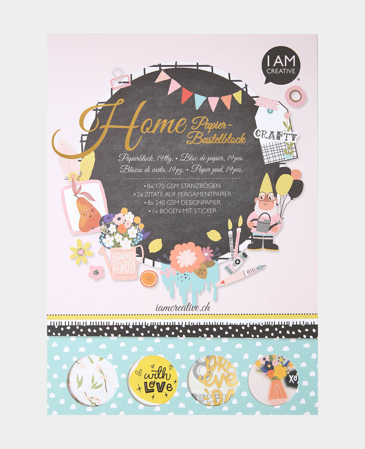 Papier Bastelblock Home, A4, 19 tlg.