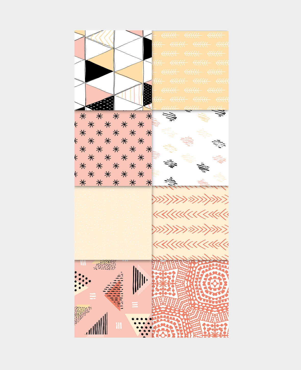 Design Papier Set rosa, 30 x 15 cm, 220 g/m², 32 Blätter
