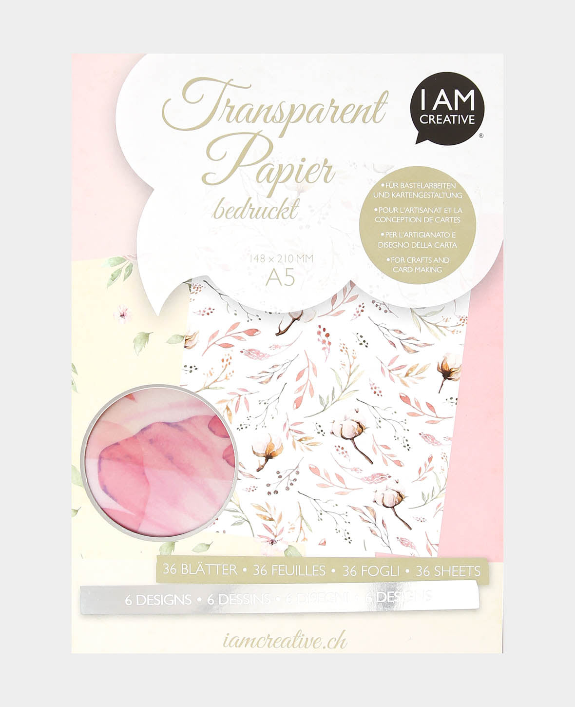 Transparentpapier Love, A6, 36 Stk.