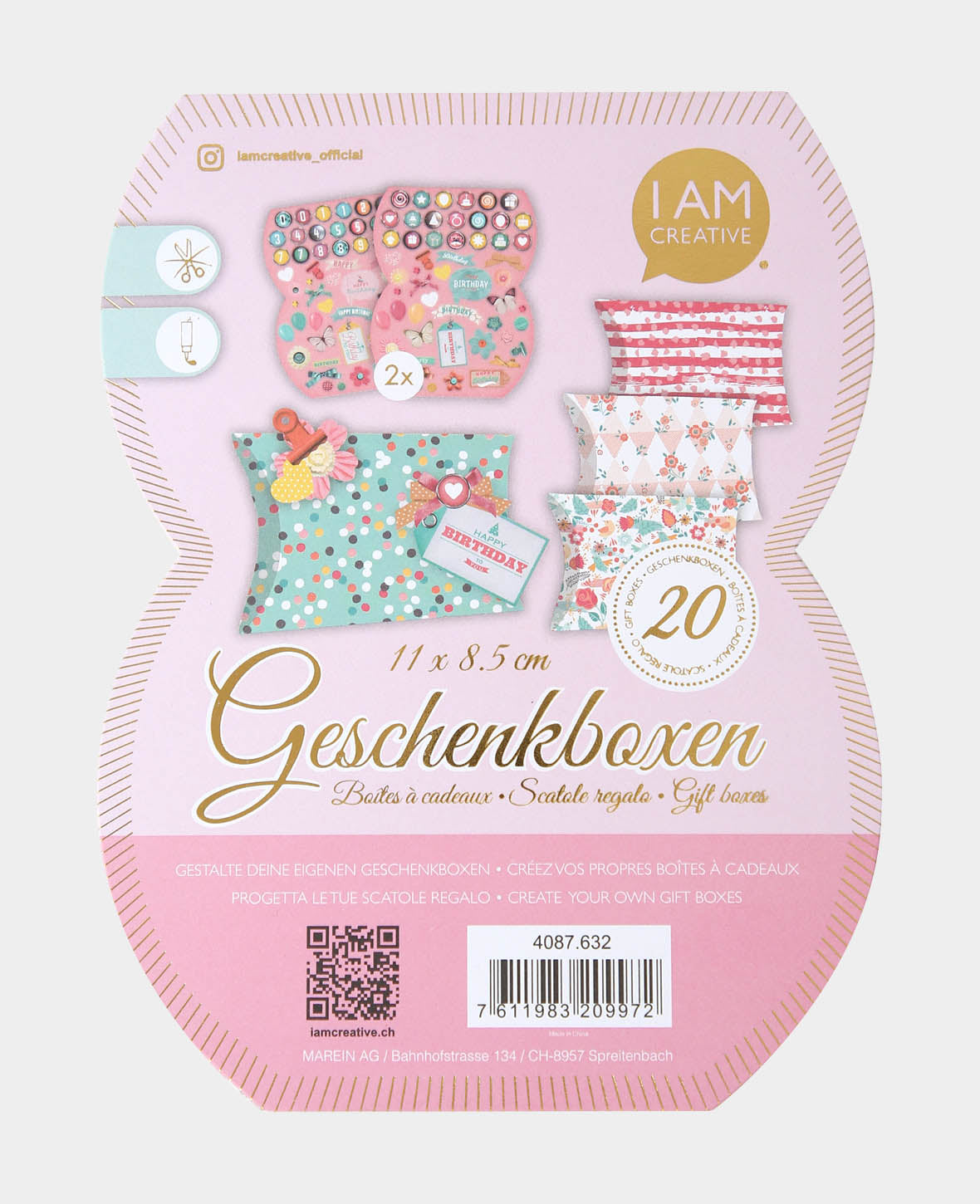 Coffret cadeau bloc petit, 11 x 8.5 cm, 22 feuilles