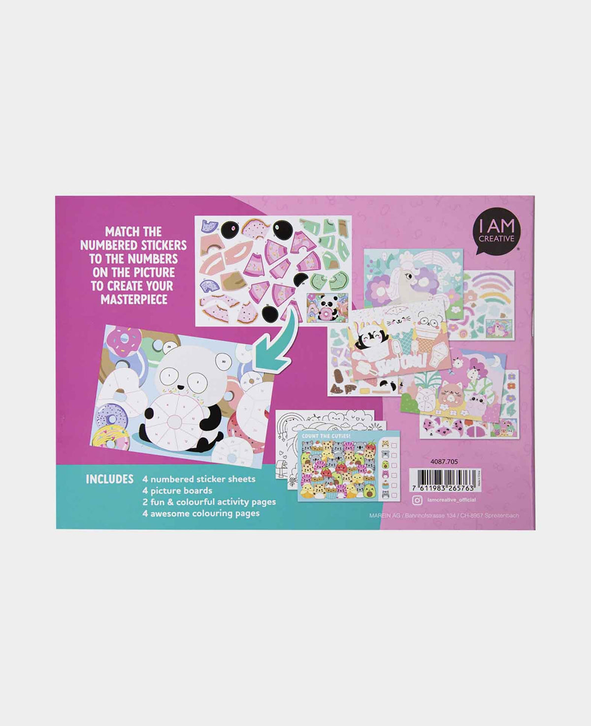 Sticker par numéros Mignon, A5, 1 livre
