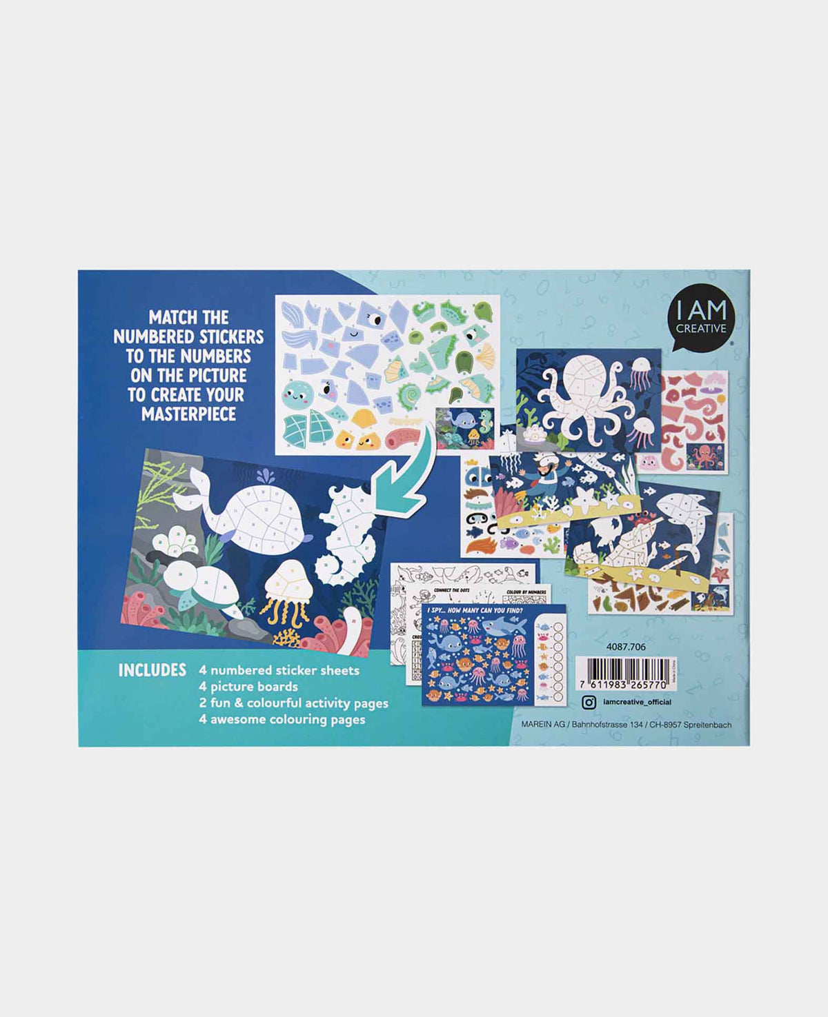 Sticker by Numbers Seaworld, A5, 1 Buch