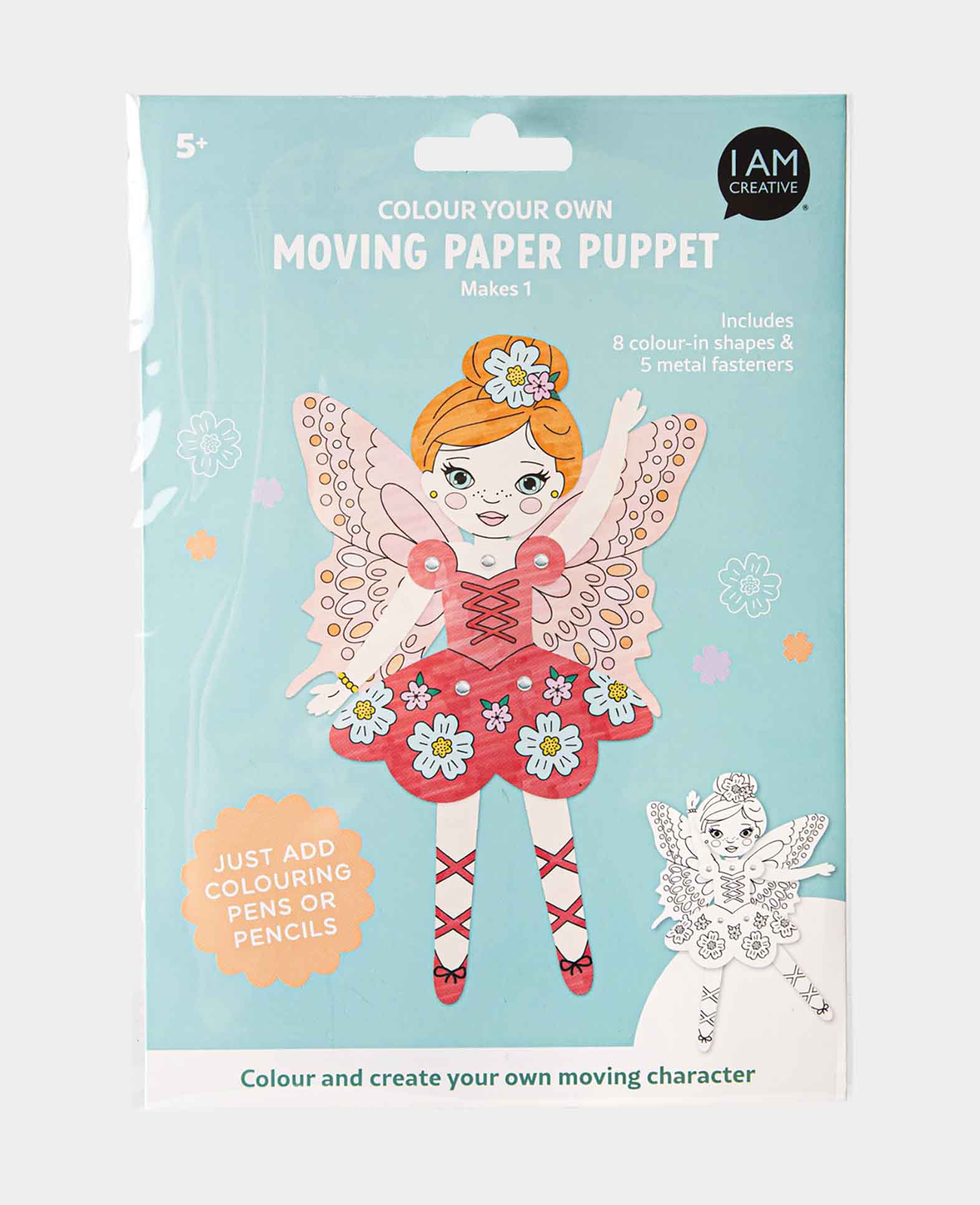 Papier-Puppen Fee, 16 x 23 cm, 1 Set