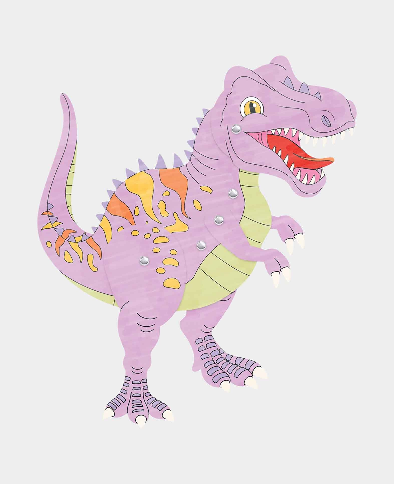 Poupées en papier dinosaures, 16 x 23 cm, 1 set