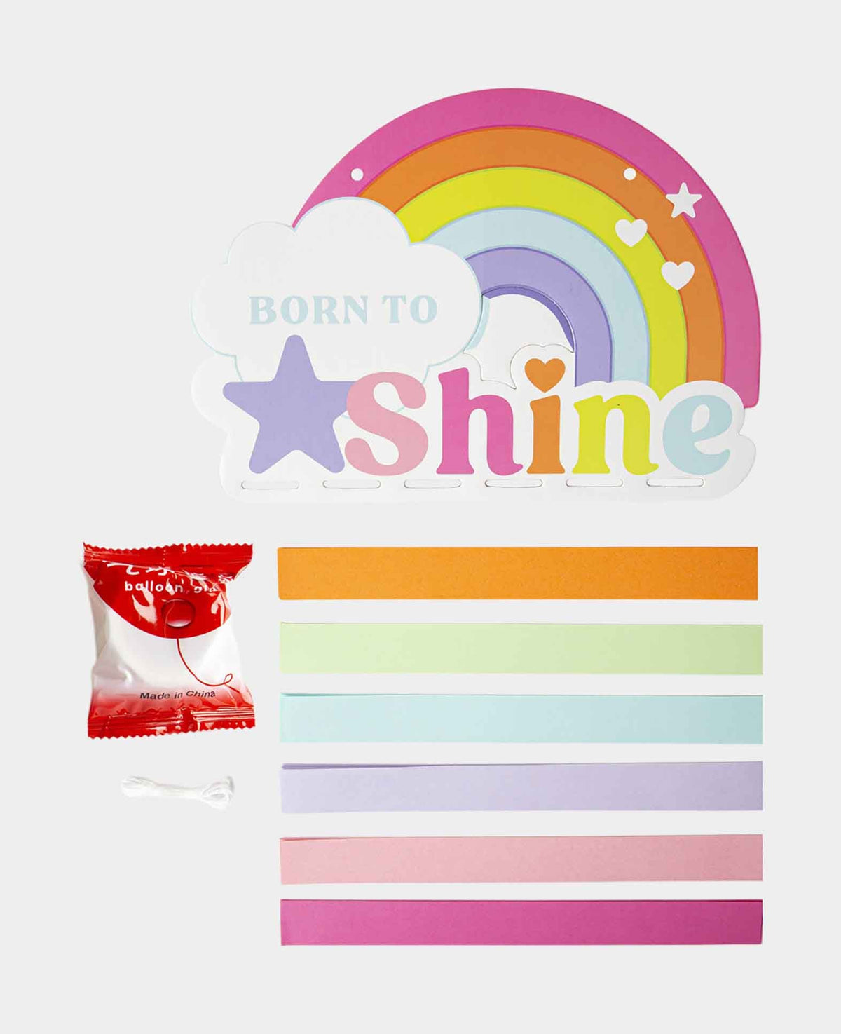 Papier-Ketten-Set Regenbogen, 16 x 23 cm, 1 Set