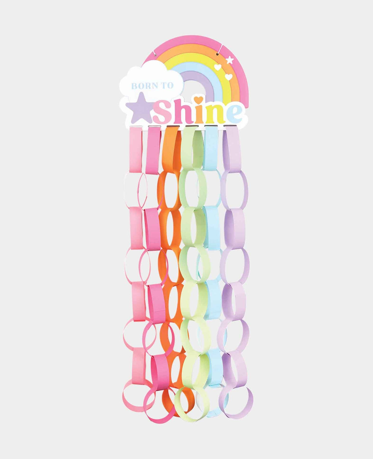 Papier-Ketten-Set Regenbogen, 16 x 23 cm, 1 Set