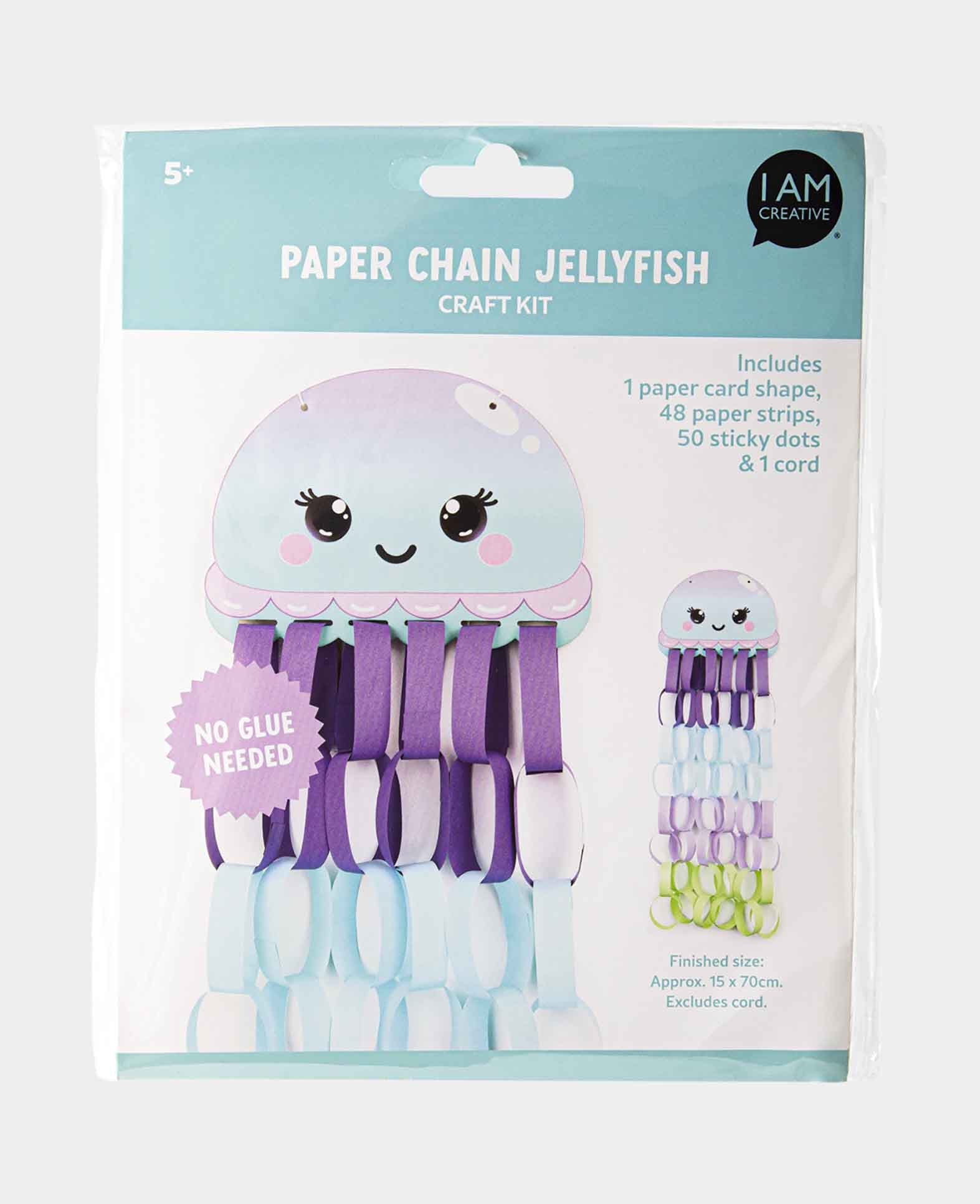 Papier-Ketten-Set Qualle, 16 x 23 cm, 1 Set