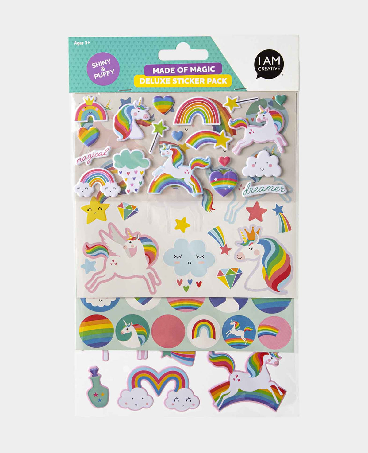 Sticker-Set Magic, 4 Bögen, mit Puffy-Effekt