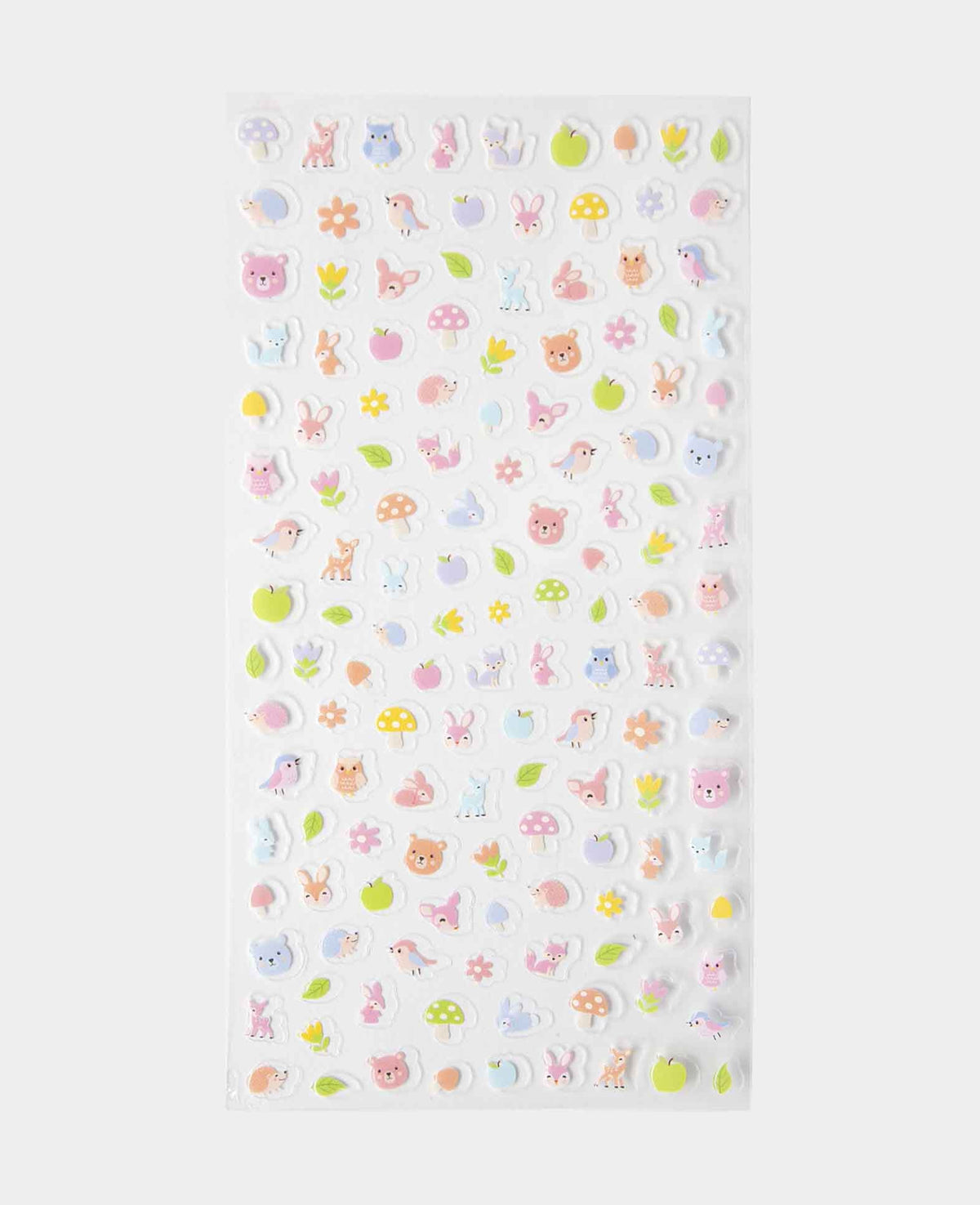 Mini-autocollants « Animaux mignons », 9 x 21 cm, 1 planche