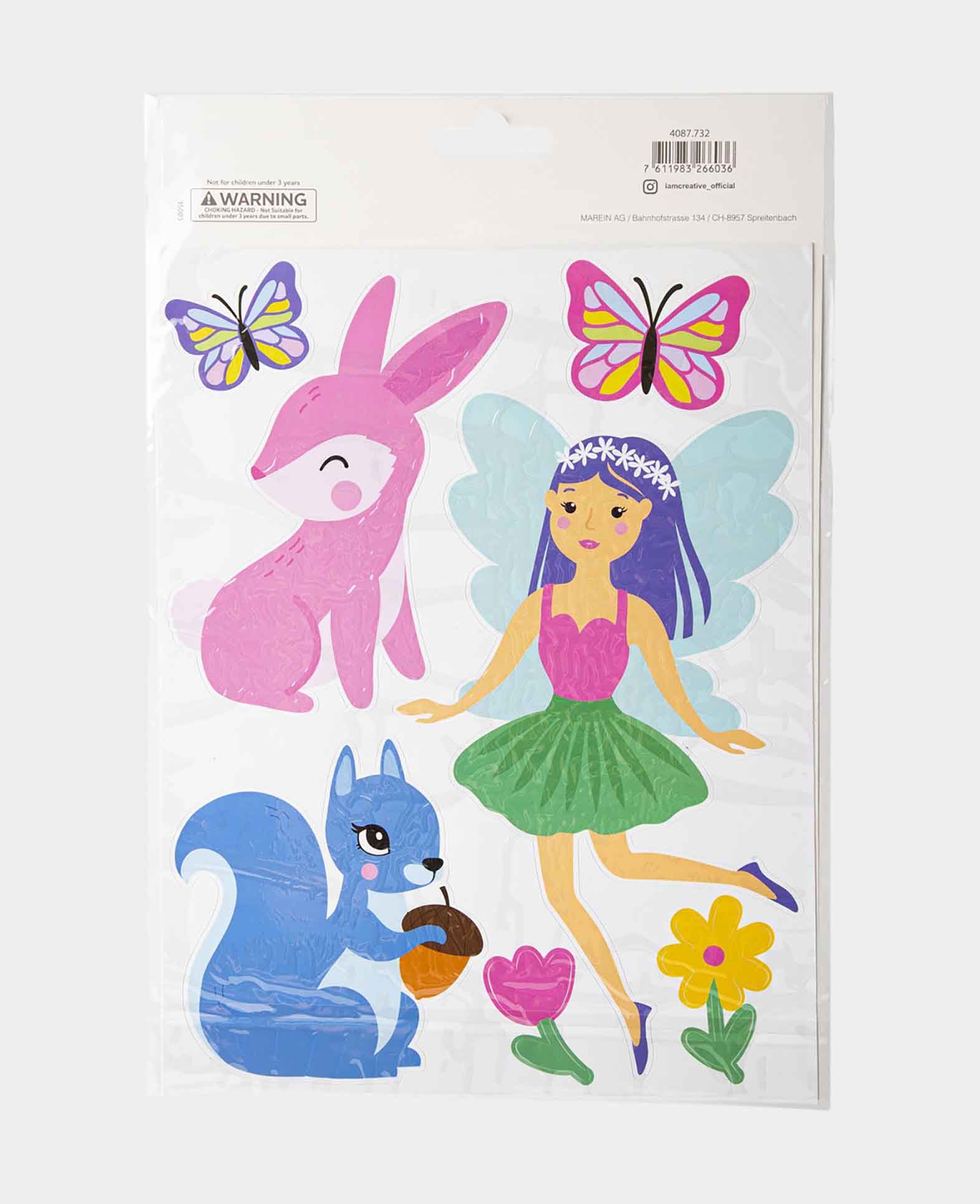Sticker fenêtre fée, 20 x 30,5 cm, 1 feuille