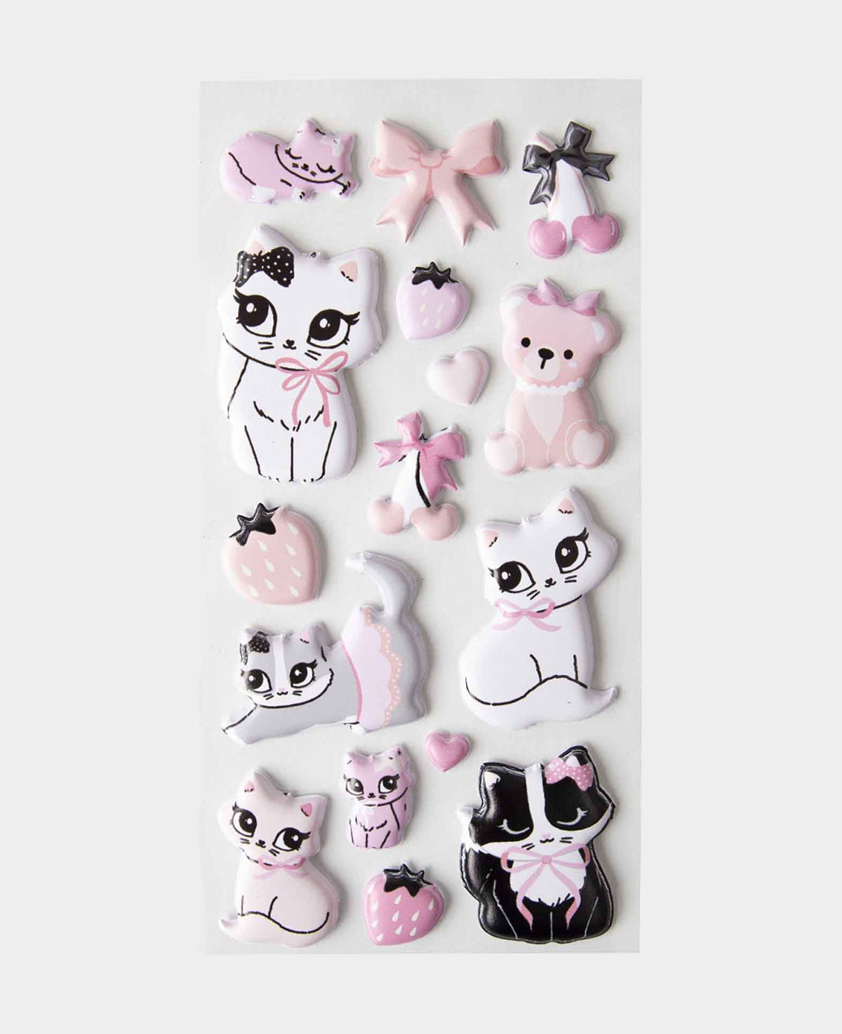 Autocollant Puffy Chat, 9 x 21 cm, 1 feuille