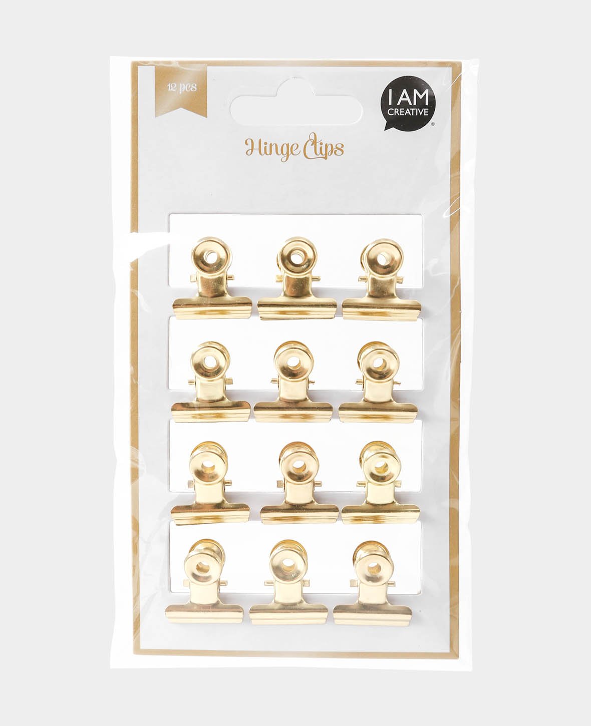 Clips, doré, 12 pièces, Set II