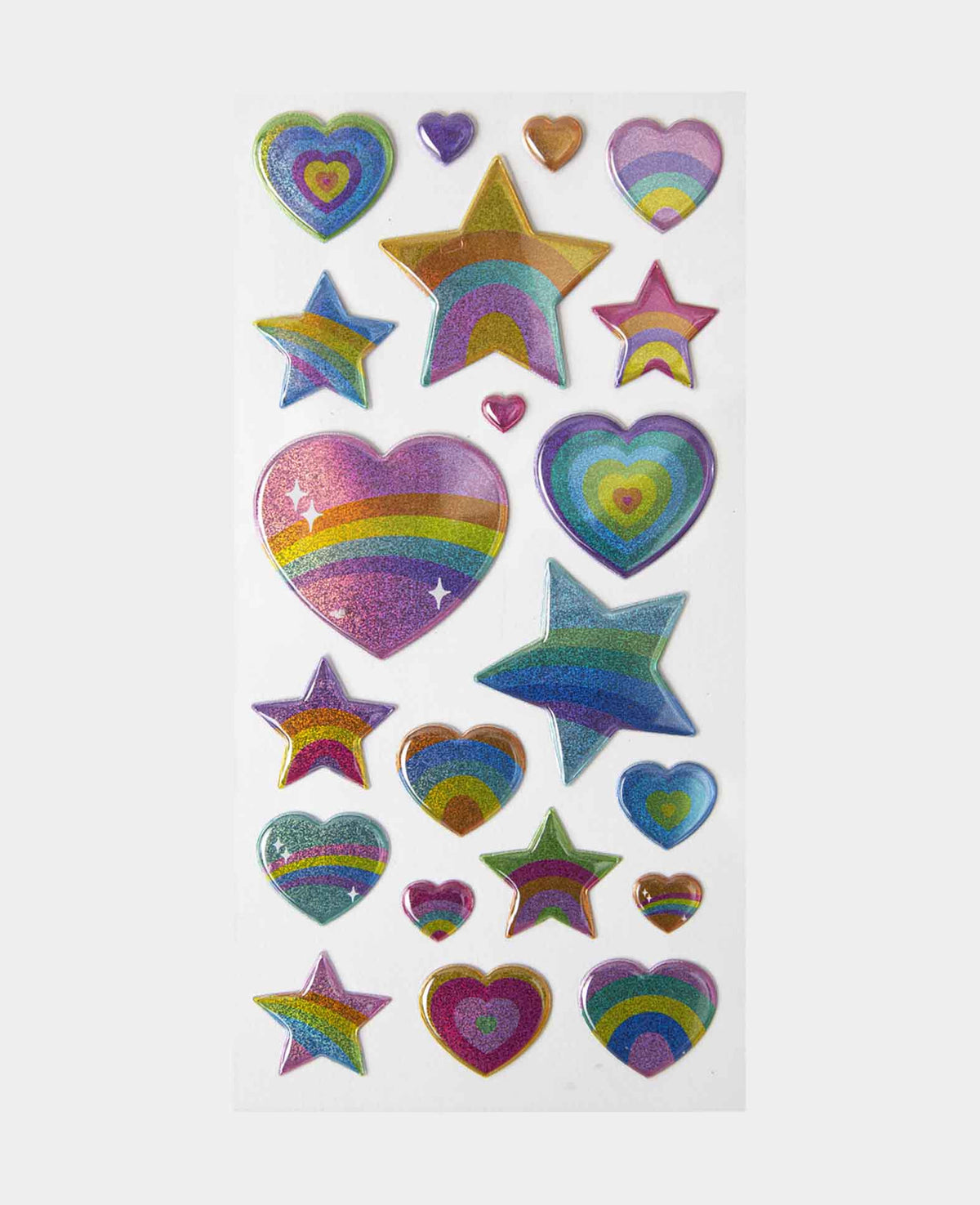 Sticker Puffy Shiny Heart, 9 x 21 cm, 1 Bogen