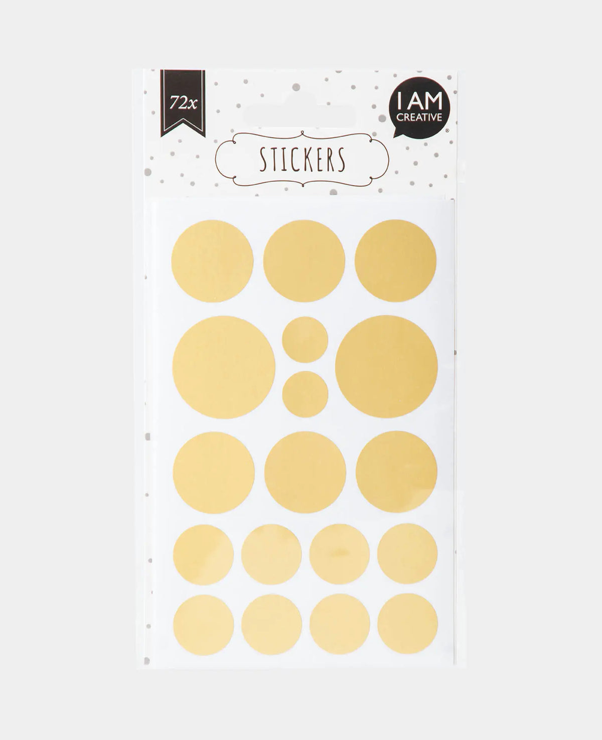 Sticker Goldpunkte, Gold, 9.5 x 15 cm, 4 Blatt