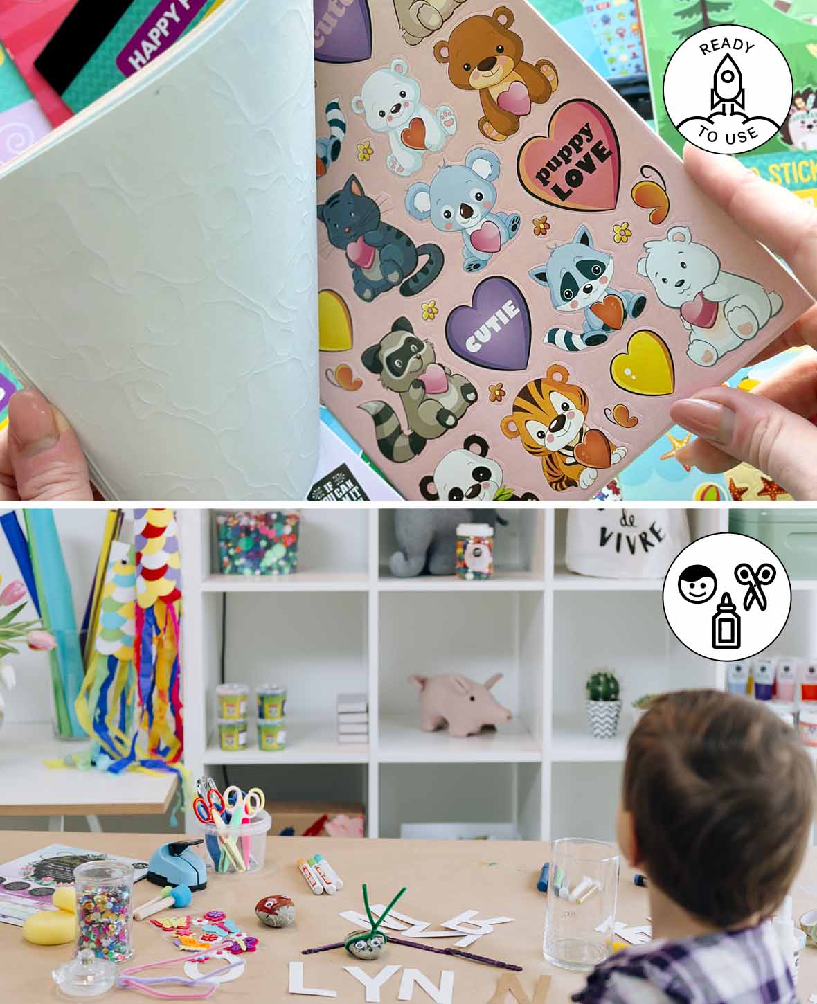 Stickerbook Dinos, Bunt, 15 x 24 cm