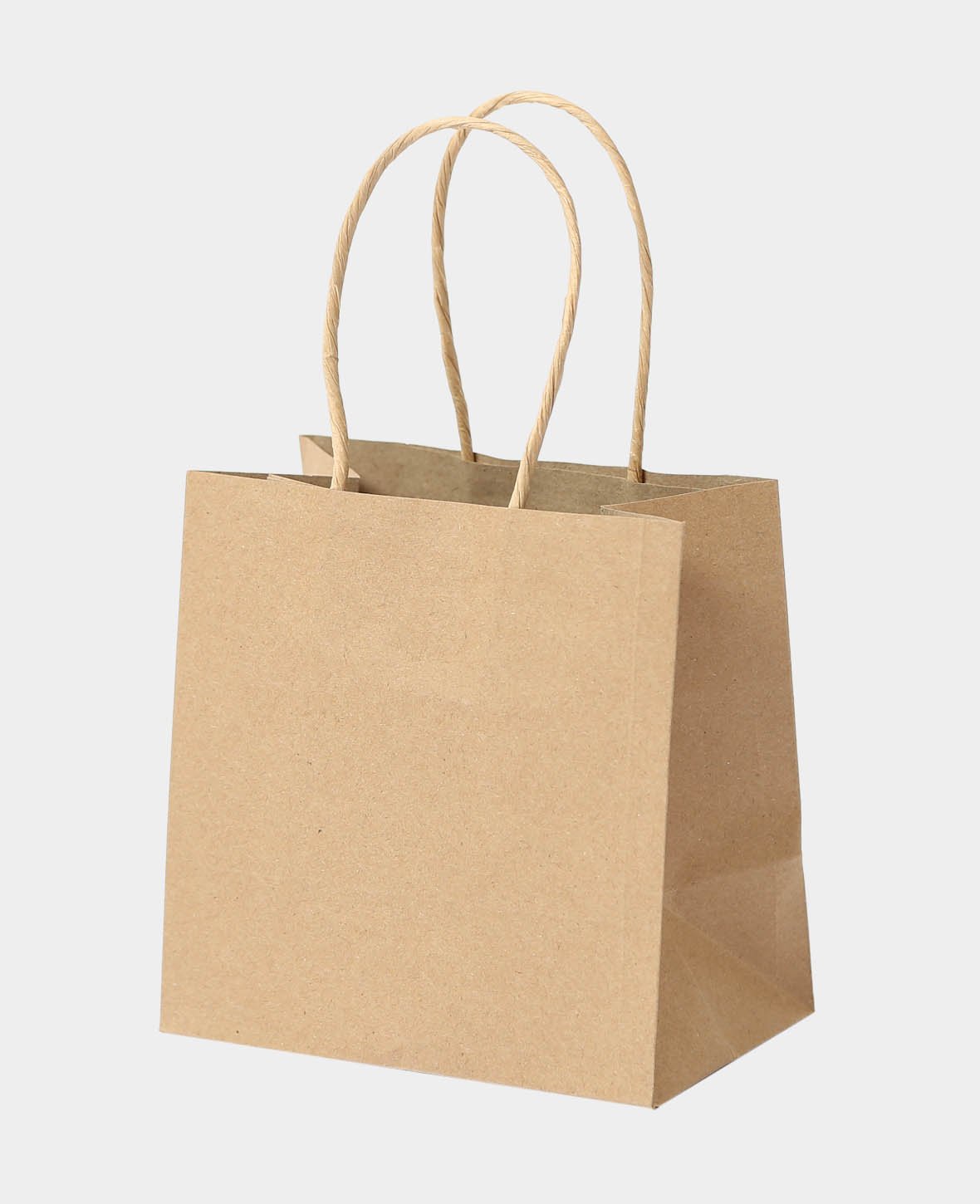 Sac en papier, Emballage cadeau, Marron, 14 x 14 x 8.9 cm, 6 pces
