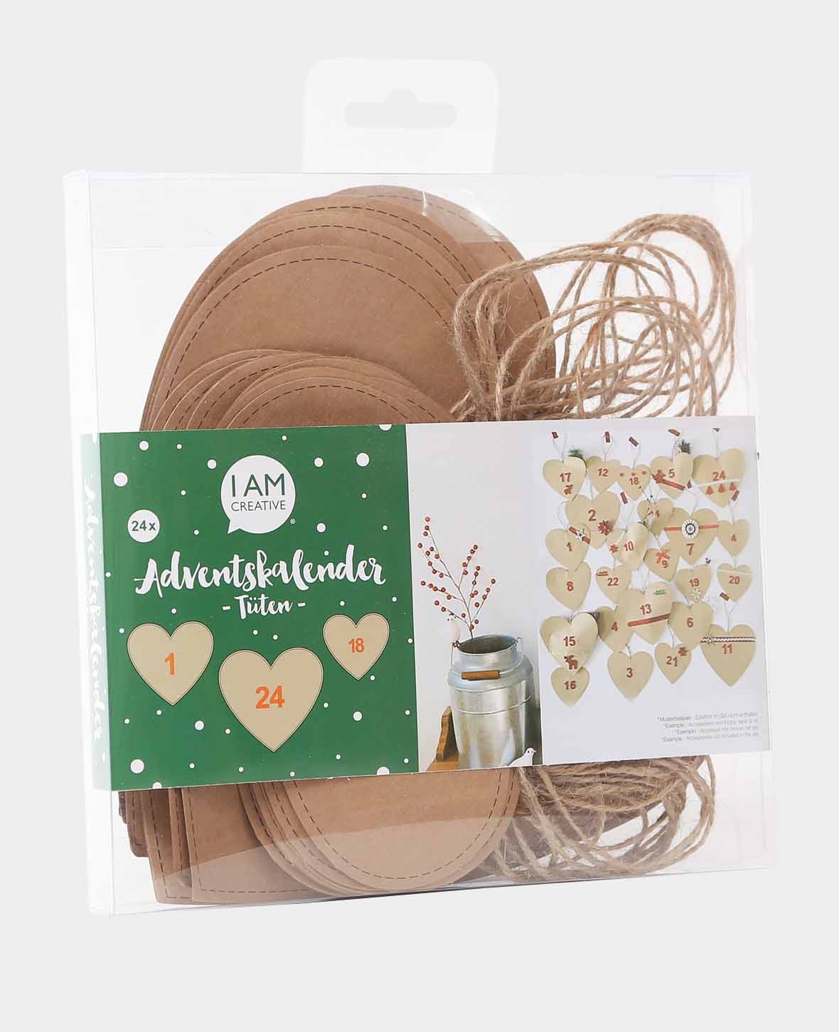 Calendrier de l'Avent Cœur, 24 pcs.