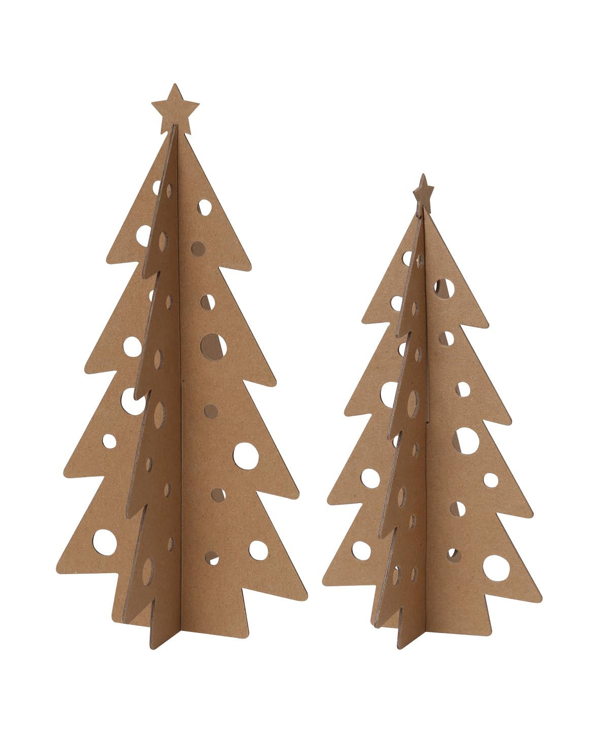Kit de sapin de Noël à faire soi-même, marron, 4 pièces