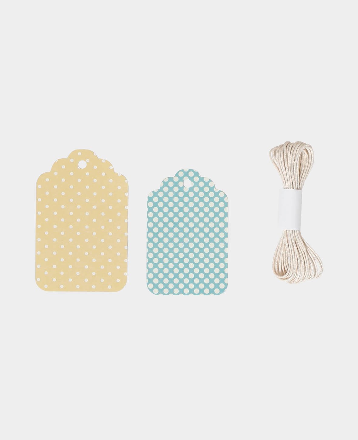 Gift Tags, Blue & Yellow with Dots, 12 pcs.