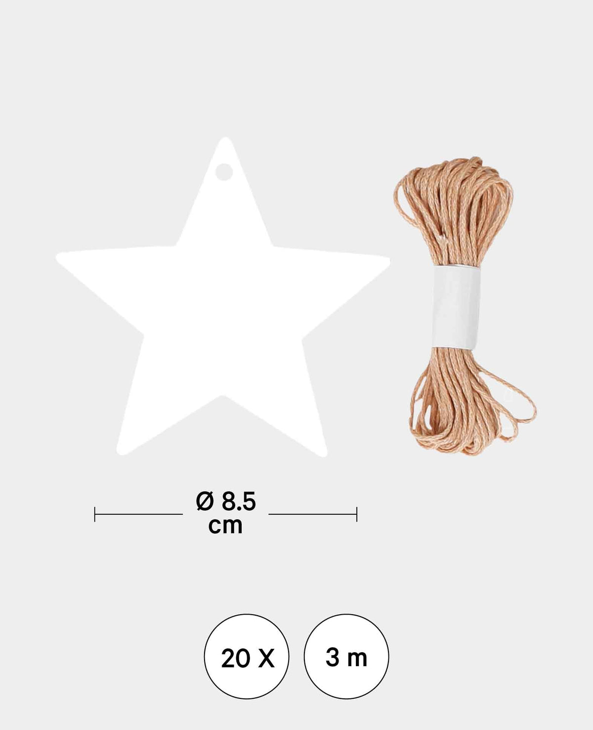 Geschenkanhänger Stern I, 20 Stk.