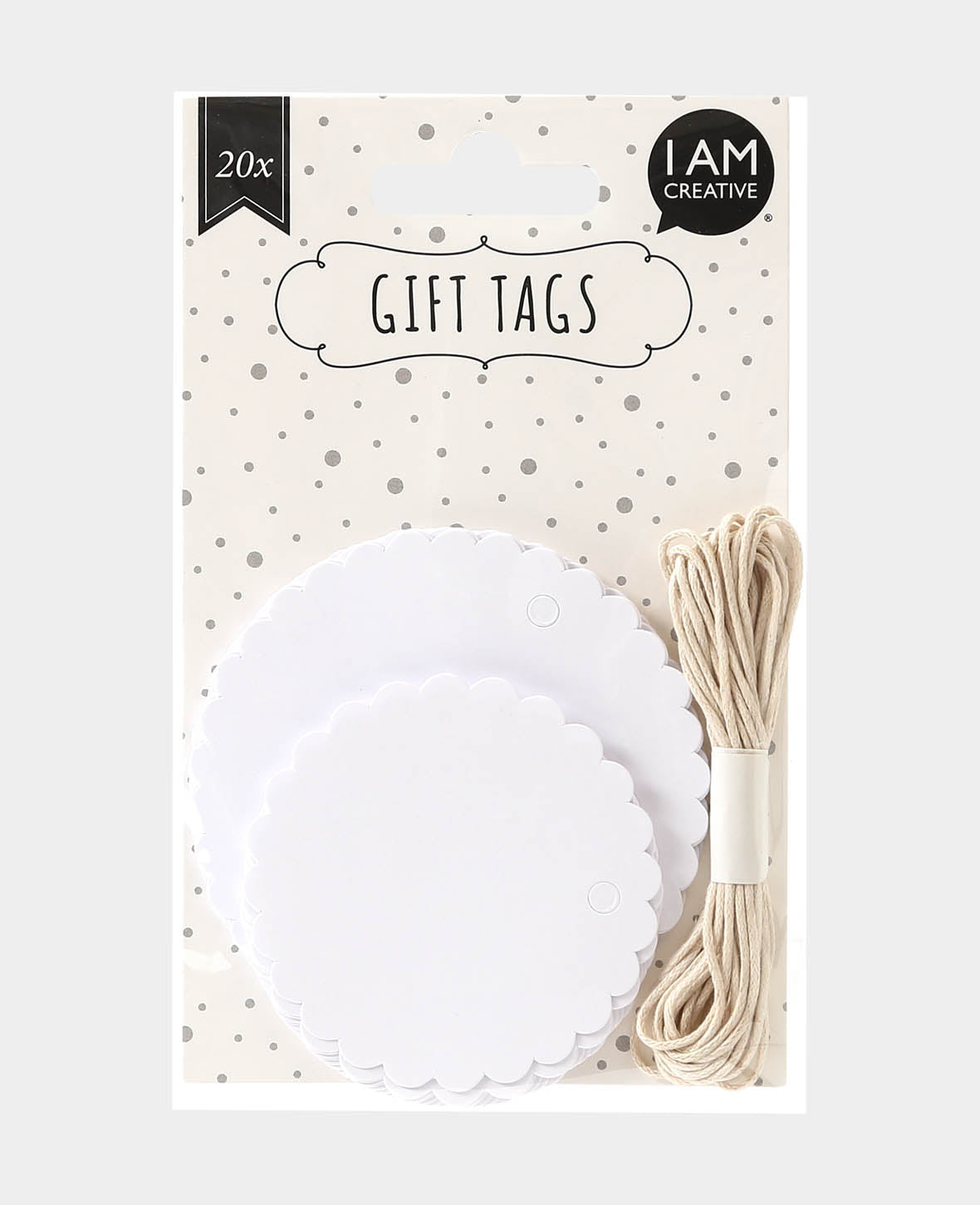 Geschenkanhänger rund, 20 Stk.