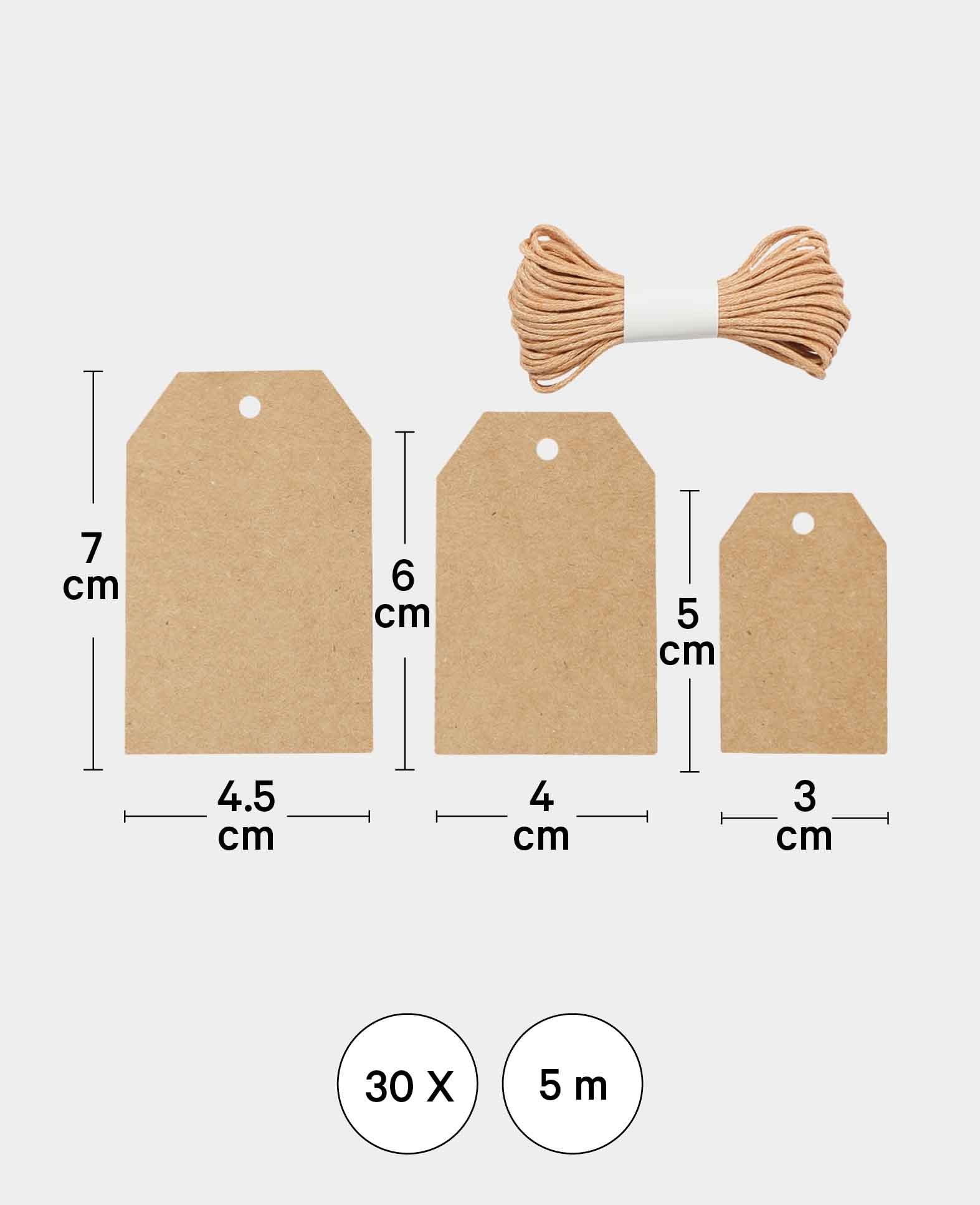 Lot d'étiquettes cadeaux I, 30 p.
