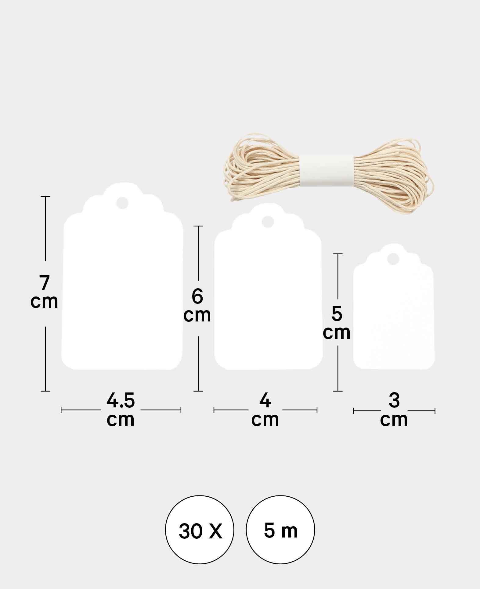 Set d'étiquettes cadeaux II, 30 p.