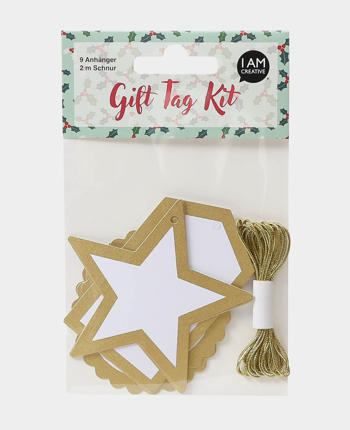 Kit d'étiquettes cadeaux, étoile et classique, 9 pcs.