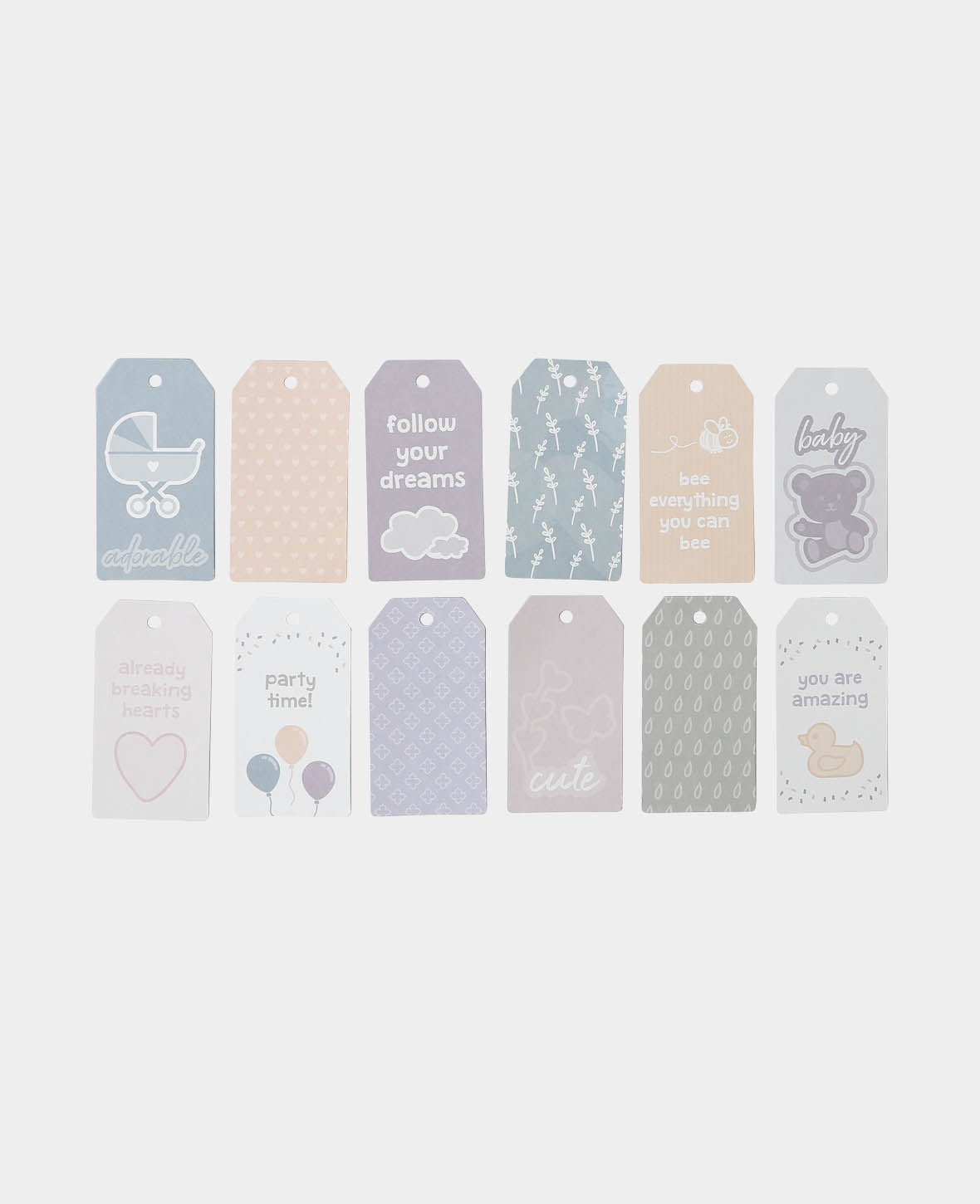 Tags bébé, 12 x 2 paires