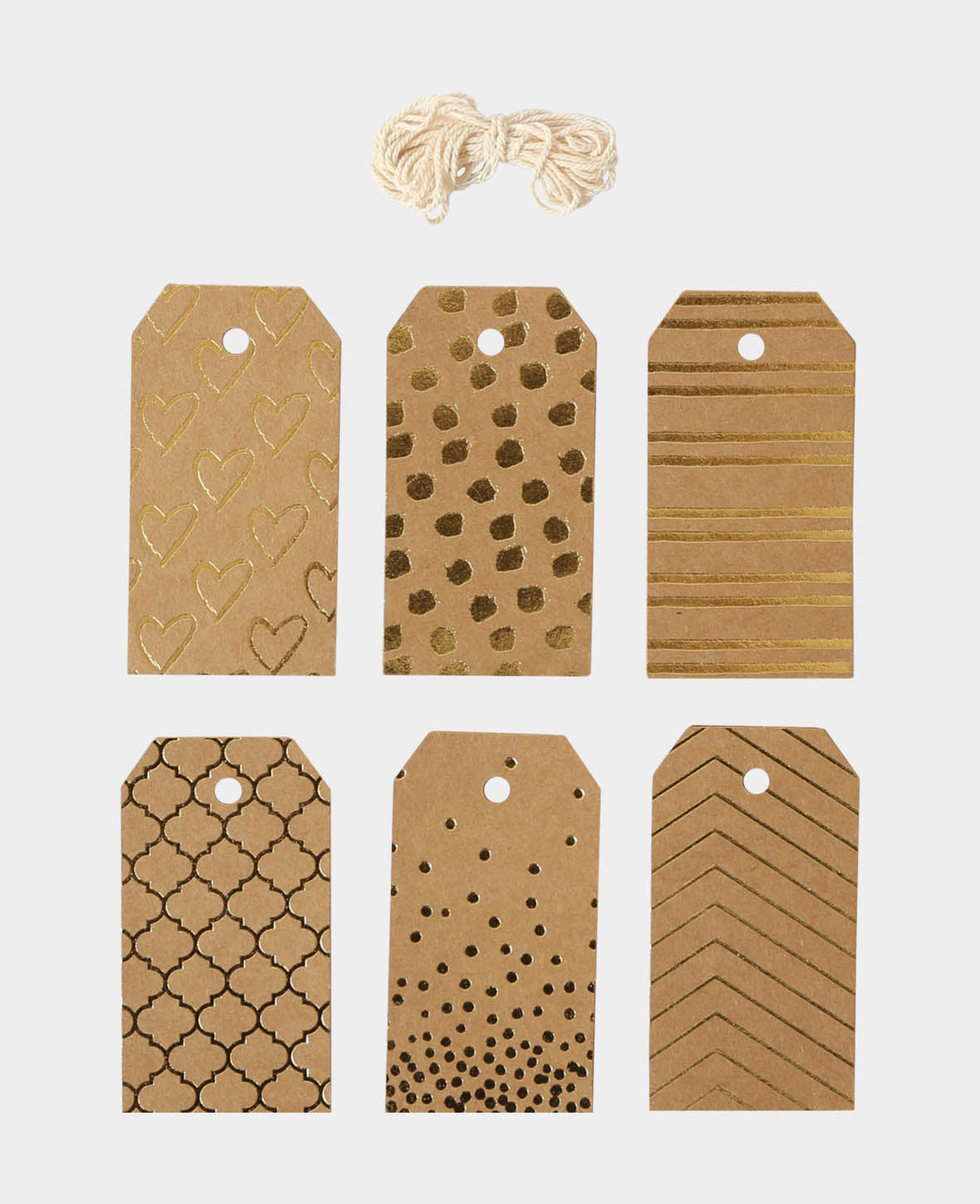 Étiquettes, nature/or, 18 p.