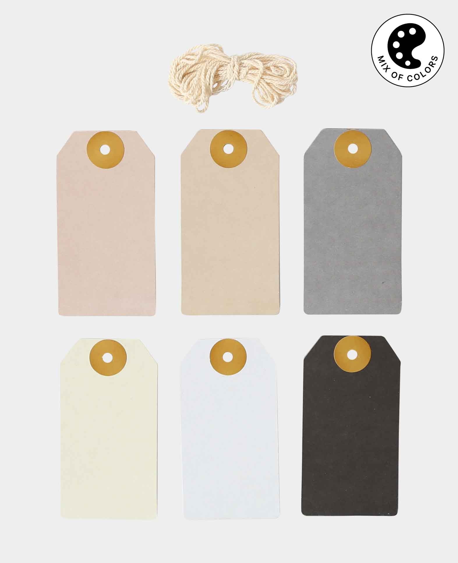 Étiquettes, tons naturels, 24 pces