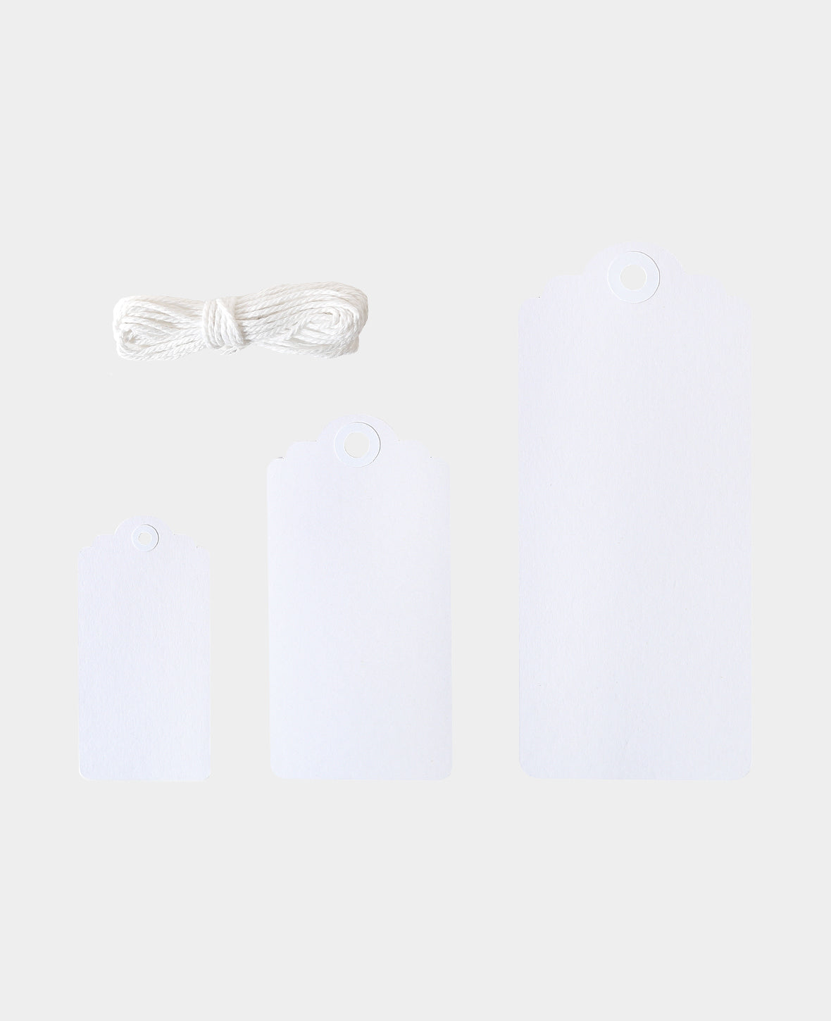 Étiquettes cadeaux blanches, 15 pces