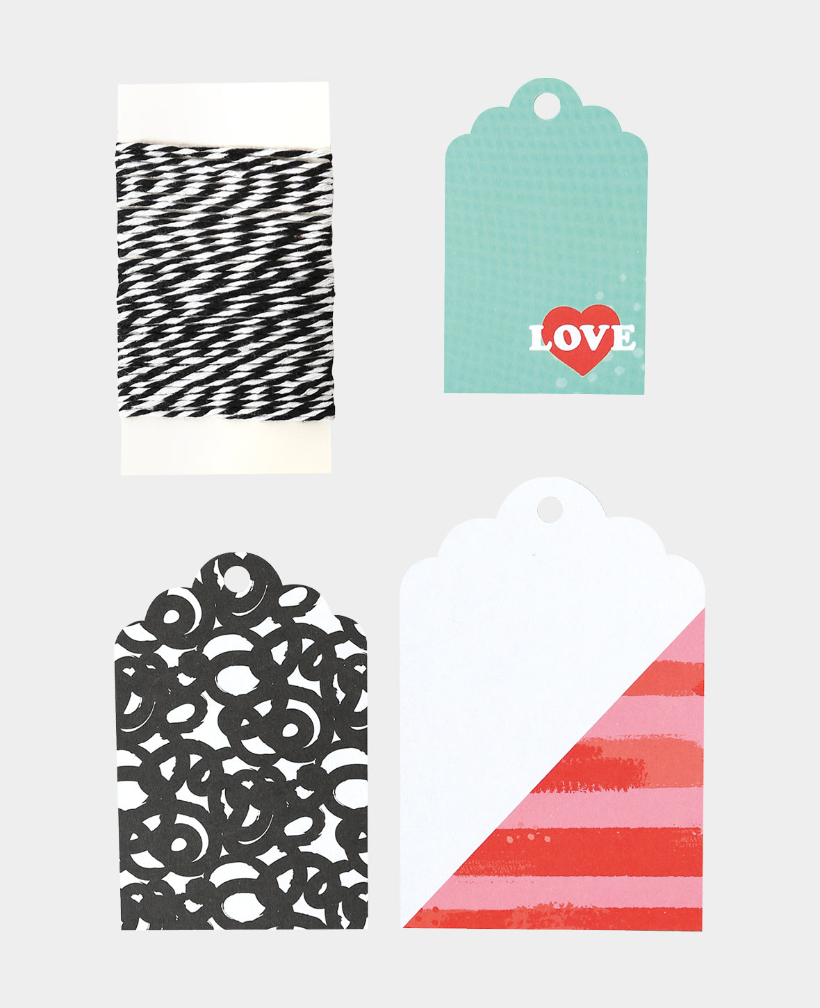 Set d'étiquettes cadeaux Love, 30 p.