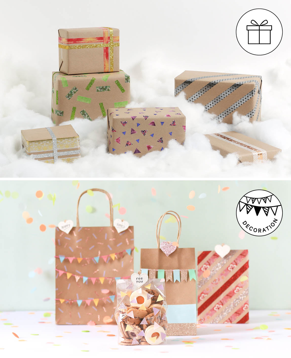 Washi Tape Set 4, 5 Stk., Masking Tape