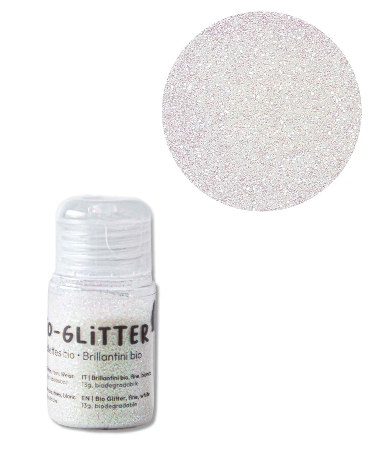 Bio-Glitter, White Glitter, biodegradable, 13 g