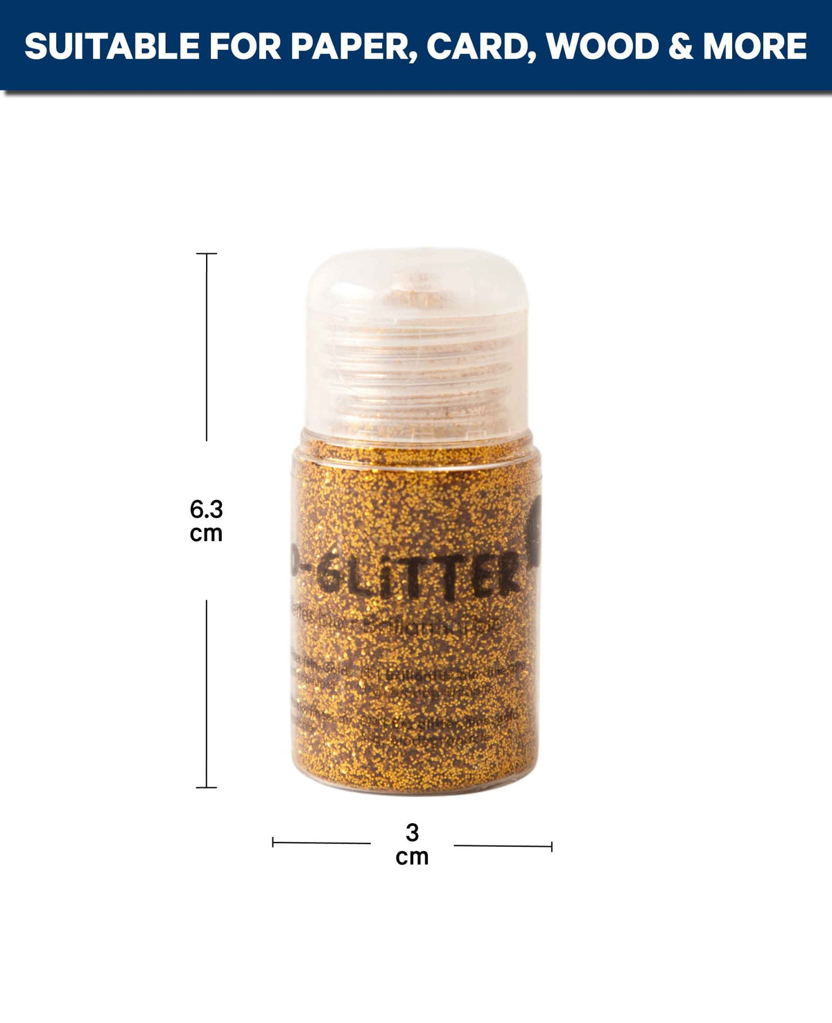 Bio-Glitter, Glitzer Gold, biologisch abbaubar, 15 g