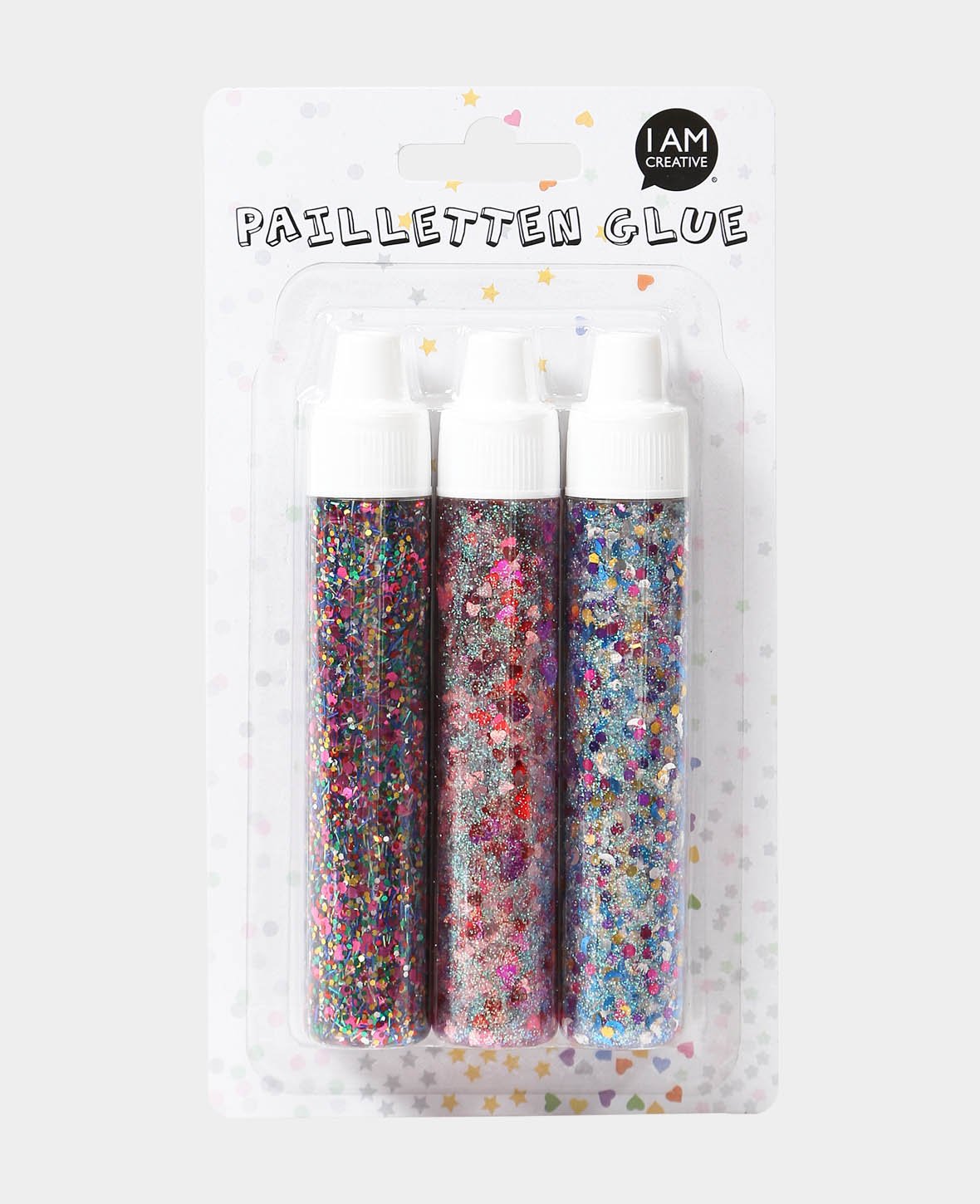 Glitter Glue with Sequins, 3 pcs.