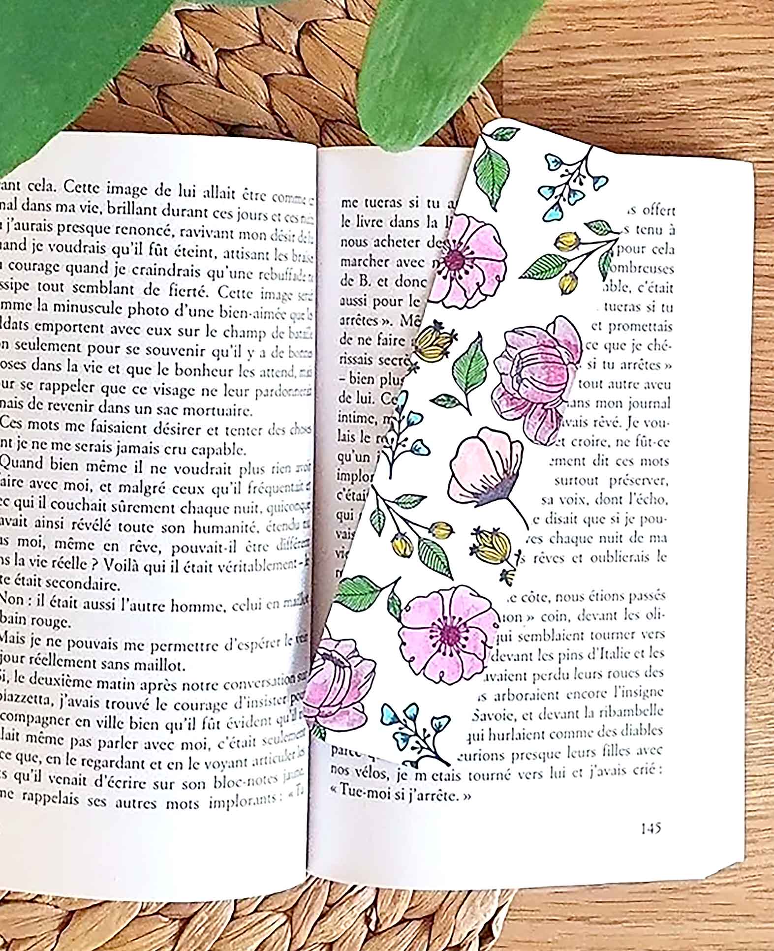 Kit de tampons Fleurs, avec encreur, env. 1 x 4,5 cm, 31 pièces