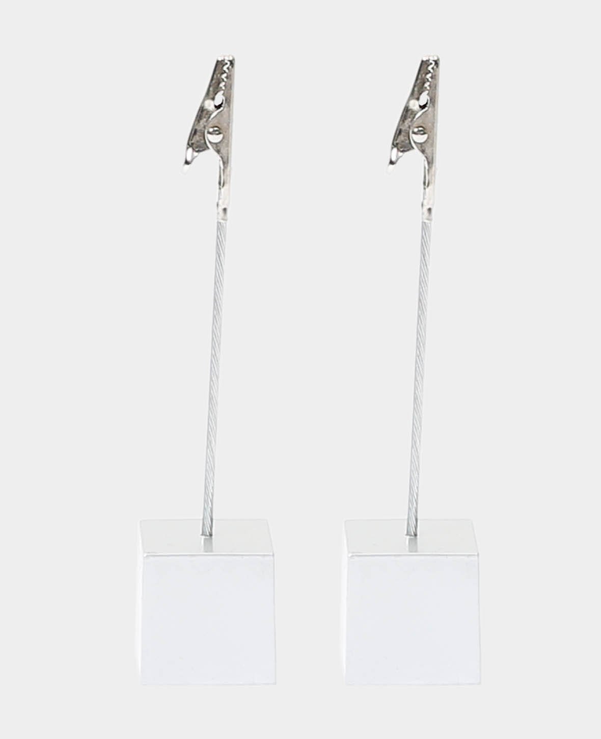 Alligator Clip with Base, Alligator Clips for Card and Photo Holders with Silver Stand, 25 x 25 x 12 mm, 2 pcs.