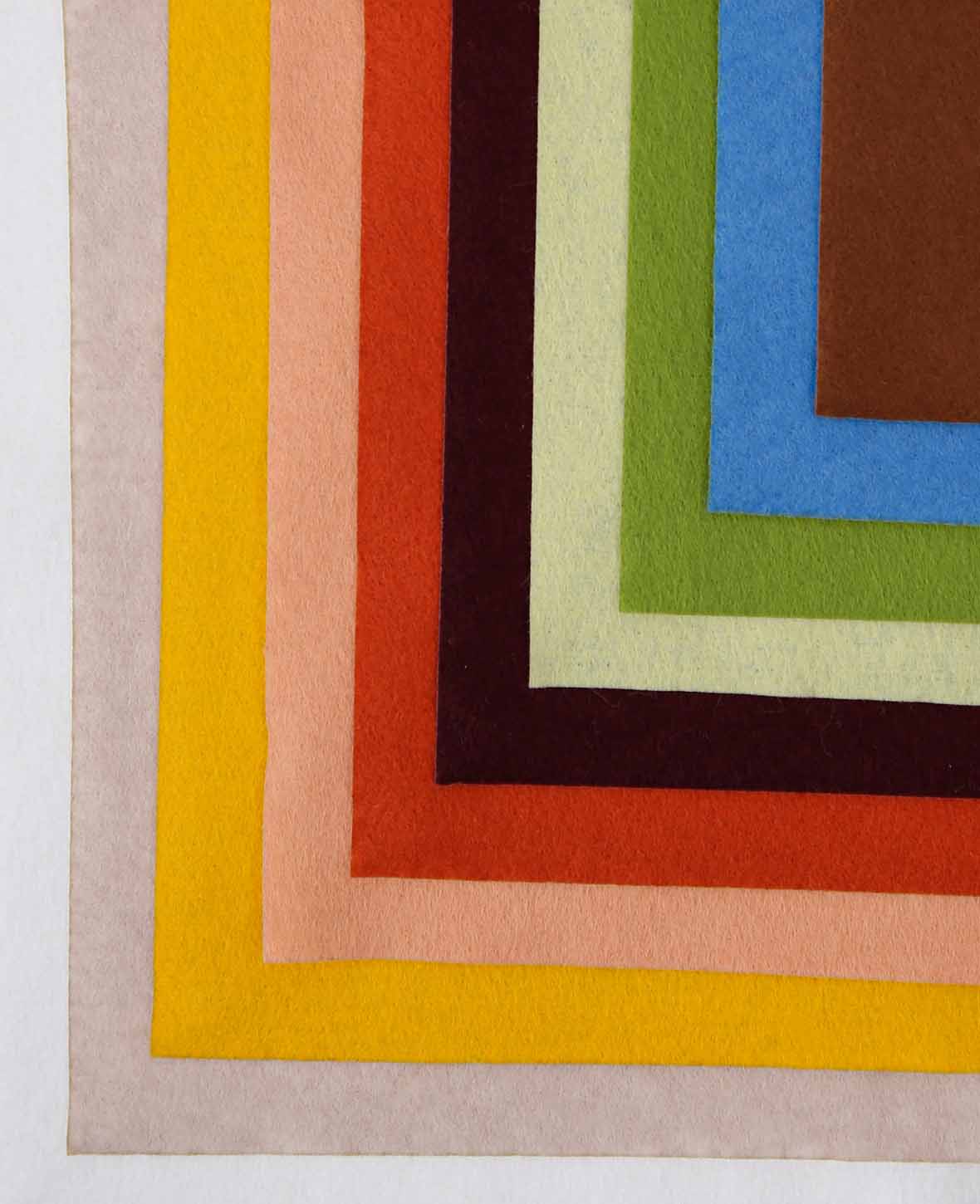 Kit de feutrine, 20 x 30 cm x 1 mm, 10 p. couleurs pastel