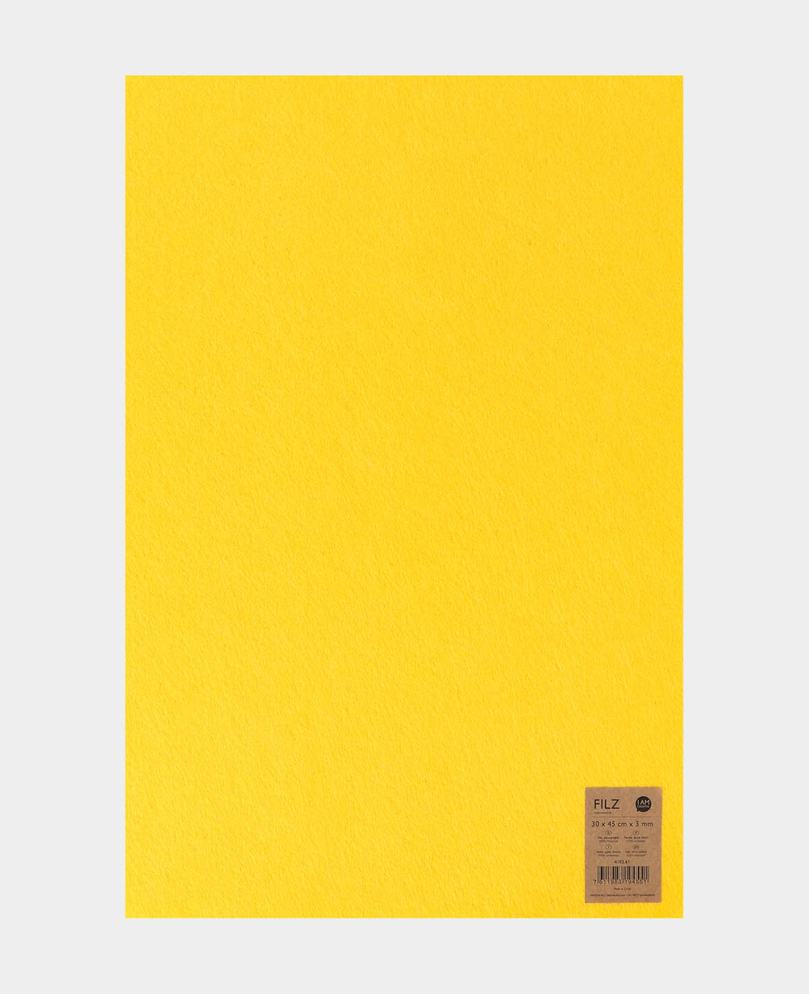 Feutre, jaune citron, 30 x 45 cm x 3 mm, 1 pièce